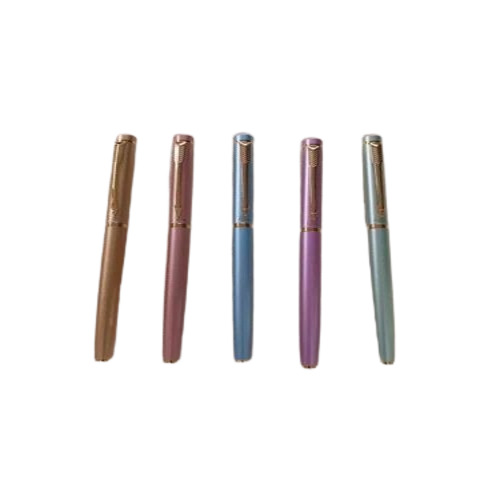 Metal Blue Ballpoint Pen - Metal Body, 0.5mm Nib, Blue Oil-Based Ink | Smooth Writing, No Leakage, Refillable