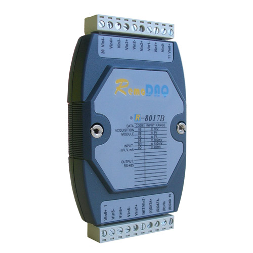 R-8017b 8-channel Analog Input Module With Modbus