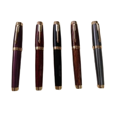 Retractable Ballpoint Pen - Metal Body, Multicolor, 0.5 mm Nib | Smooth Writing, No Leakage, Antique Appearance