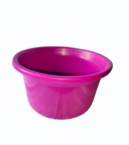 20 L Pink PPCP Plastic Tub - Round, Polished, UV Resistant, Heat Resistant, Durable, Lightweight