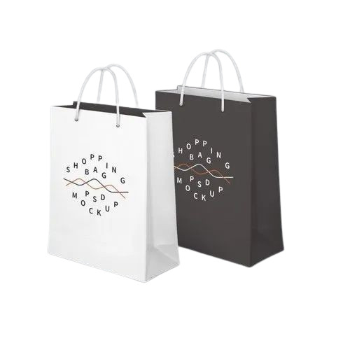 Customized Paper Shopping Bag - Paper, 500 gm, Multi Color, Hand Length Handle, Printed | Biodegradable, Moisture Proof, Recyclable, Shock Resistant, Eco Friendly