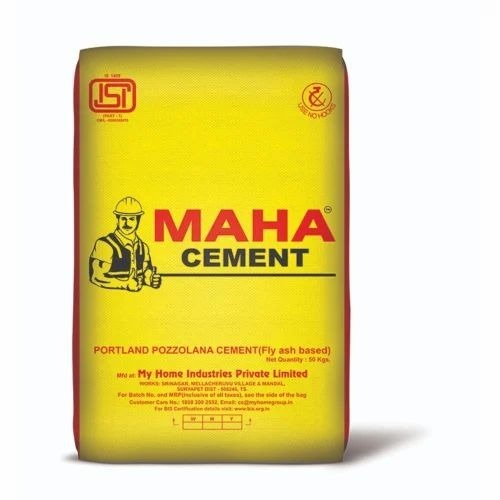 Maha Cement Opc 43 Ppc 53 Grade - Ordinary Portland Cement 325 Mesh, Grey Powder | Common Cement, Natural Sand