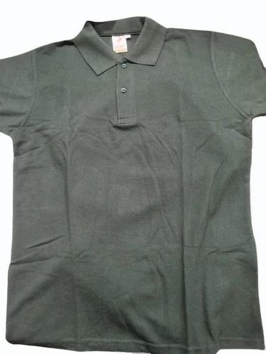 Mens Collared T Shirts - Cotton Sizes S-XXXL Green Quick Dry Lightweight | Polo Collar Neatly Stitched Wrinkle Resistant