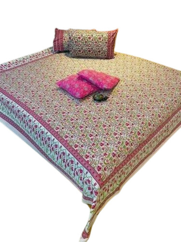 Pink Floral Design Bed Sheet