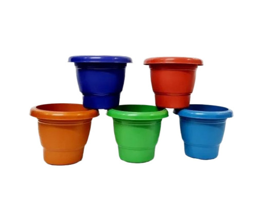Plastic Flower Pots - PP Material, Regular Size, Various Colors, UV Stabilized, Drainage Holes, Easy Wash Care