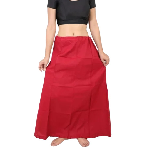 Red Pure Cotton Petticoat
