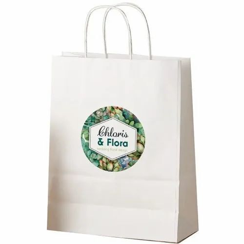 White Craft Paper Shopping Bag