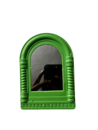 Green Arched Plastic Wall Mirror