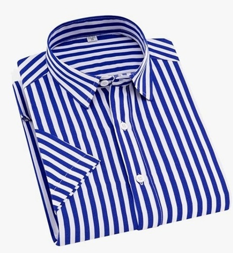 Mens Striped Shirts - Polyester, Full Sleeves, Slim Fit | Breathable, Skin Friendly, Washable