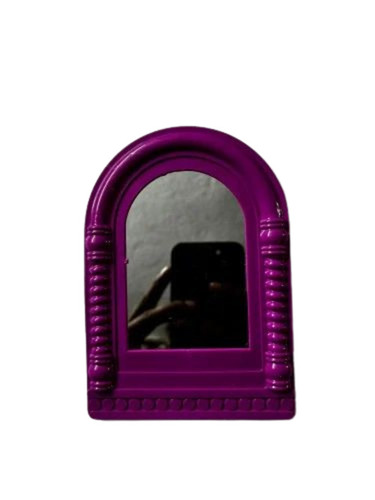Purple Arched Plastic Mirror