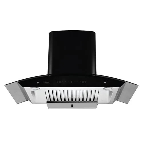 60 Cm 1200 M3/H Kitchen Chimney (Cleo 60 Auto Clean, Silver/Inox) - Stainless Steel, Wall Mounted, Silver, Auto Clean Technology, LED Lighting, Touch Control