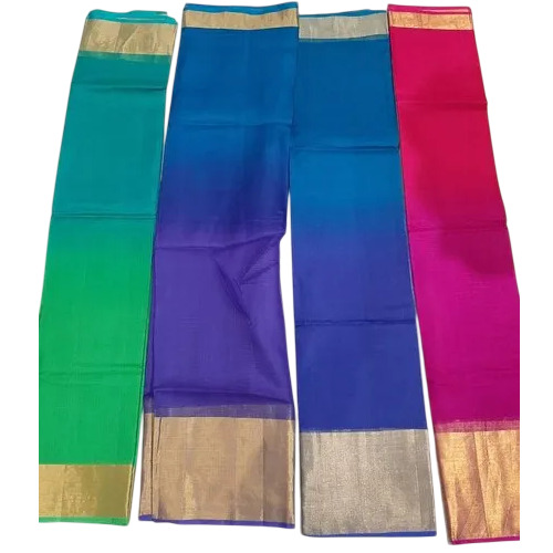 Big Zari Border Katan Kota Saree - Silk, 6 Meter, Multi Color | Women, Printed Pattern, Party Wear, Zari Work