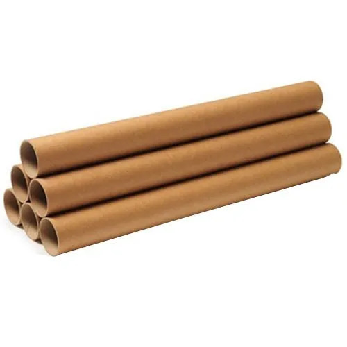 Brown Packaging Paper Core Tube - Sturdy Brown Paper, Cylindrical Shape | High Load-Bearing, Smooth Surface