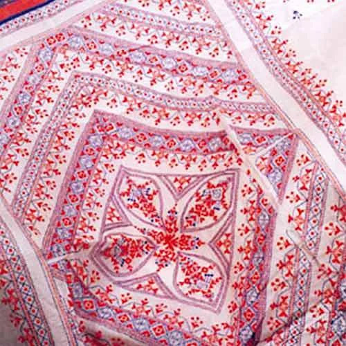 Cotton Kantha Stitch Embroidery Sarees