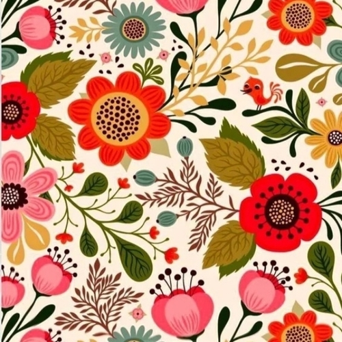 Flowers Digital Print Fabric