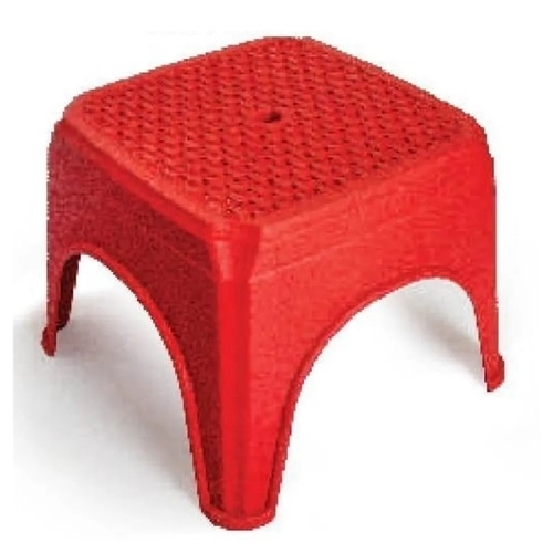Red Plastic Stool