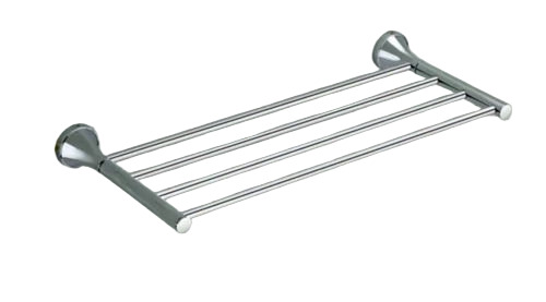 Silver Brass Towel Rack