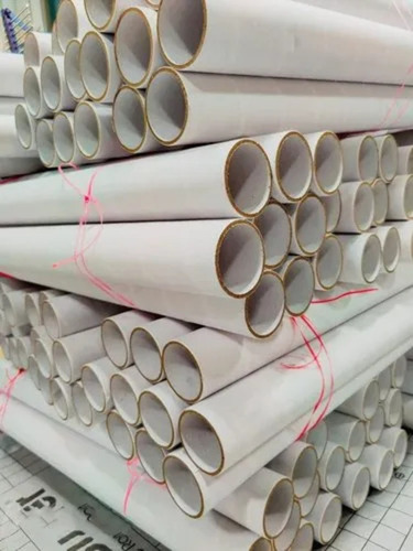 White Spiral Paper Core - Paper, Round Shape | Lightweight, Eco-Friendly, Smooth Finish, Resistant to Bending