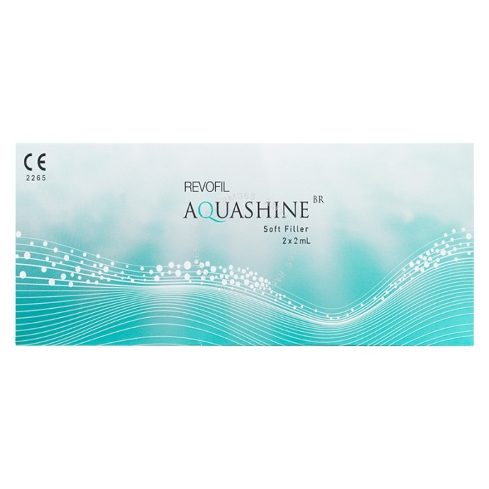 Aquashine BR Soft Filler - Hyaluronic Acid 2x2ml, Biomimetic Peptides, Alcohol Free, Suitable For All Skin Types