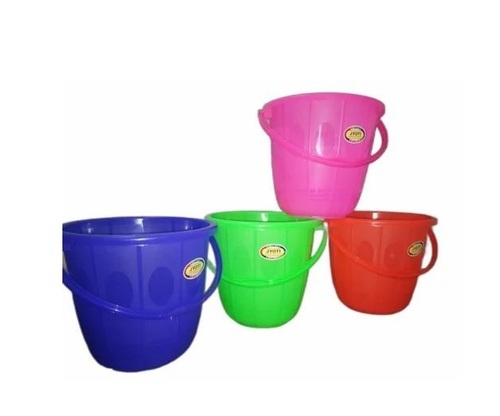 Bathroom Plastic Buckets - HDPE 20 Litre, Various Colors | Waterproof, Crack Resistant, Anti-Slip Grip, Stackable