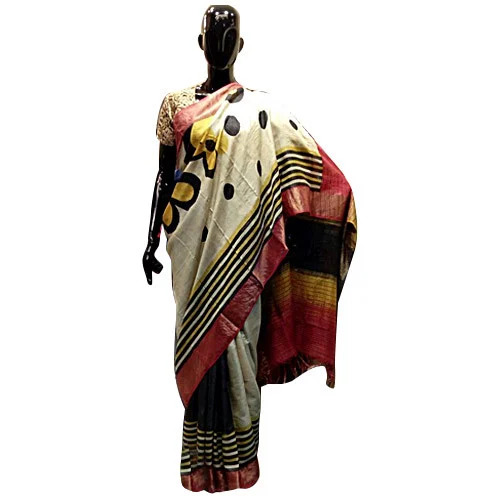 Ladies Party Wear Tussar Silk Saree