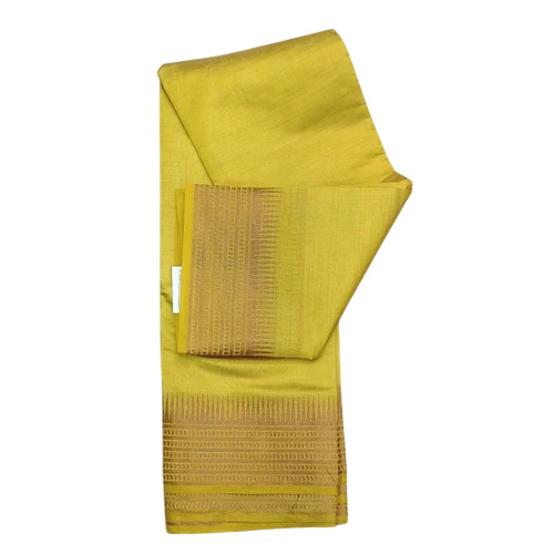 Mangalagiri Cotton Yellow Saree