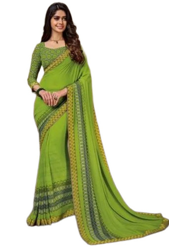 Plain Georgette Saree