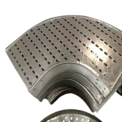 90 Degree External Riser Cable Tray - Steel, 900 mm Width, Galvanized Coating | Polished Surface, Industrial Use
