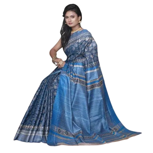 Blue Ghicha Saree