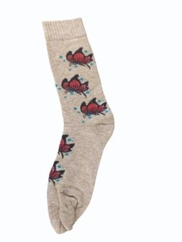 Brown Wool Women Terry Socks