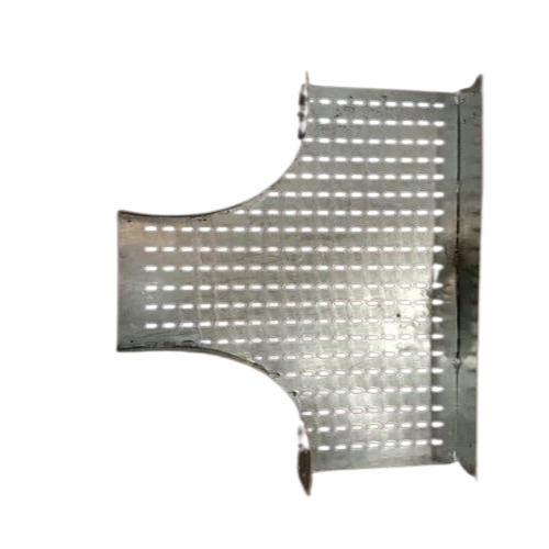 Cable Tray Tee - GI Steel, 300 mm, Pre Galvanized, Perforated | Corrosion Resistant, Rust Proof, Industrial Use
