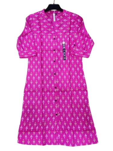 Ladies Rayon Pink Kurti