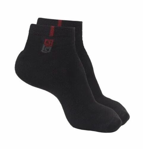 Men Black Cotton Socks