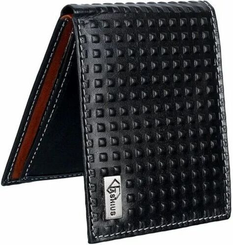 Men Designer Black Leather Wallet