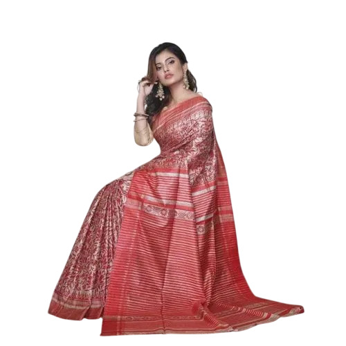 Red Ghicha Saree