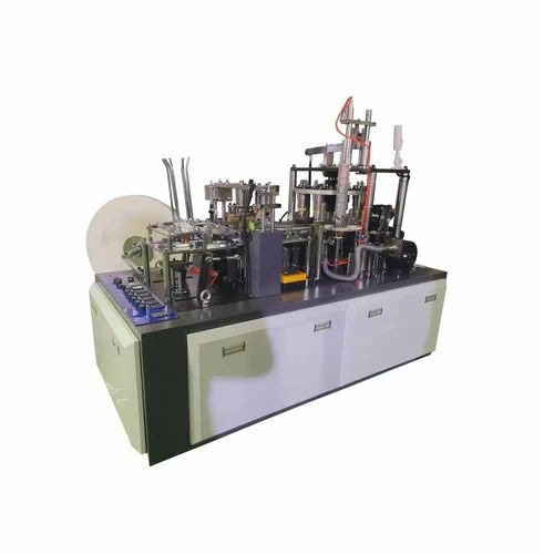 Automatic Tea Cup Making Machine - Mild Steel, 2000kg, Grey, 220V, Single & Three Phase | Fully Automatic, High-Speed, Leak-Proof Sealing