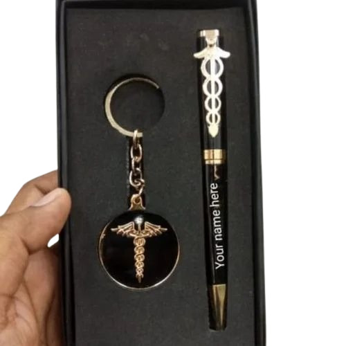 Fancy Metal Ball Pen Keychain Set