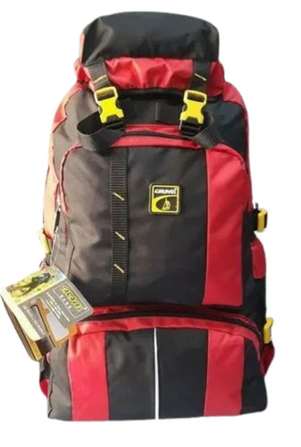 Men Nylon Backpack - 60 Ltr, Multicolor, Nylon | Handled, Zipper Closure, Printed Pattern