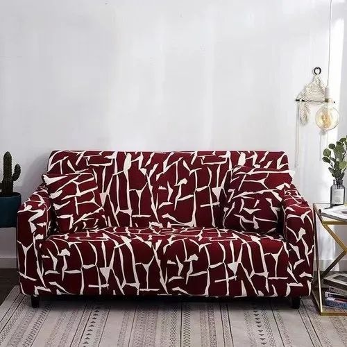 Polyester Sofa Cover Set - 180 cm Length, Printed Design | Industrial, Custom Size