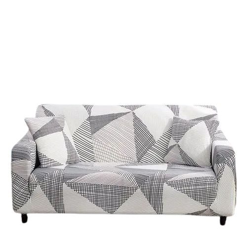 White Grey Sofa Cover Set