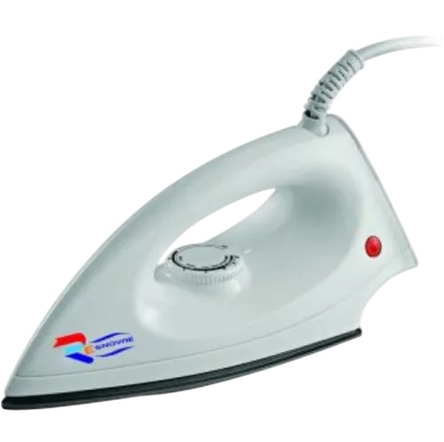 Electronic Iron - Plastic Body White 220V | Non-Stick Sole Plate Overheating Protection 1-2m Cord Dry Iron