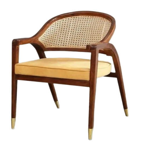 Fancy Wood Rattan Chair - Shesham Wood 60cm, Brown | Durable, Easy to Clean, Eco-Friendly, Polished Finish