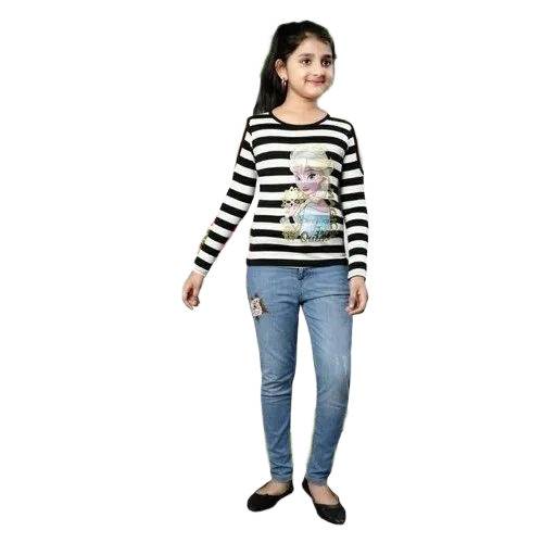 Girls Round Neck T Shirts