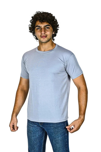 Gray Plain T Shirt