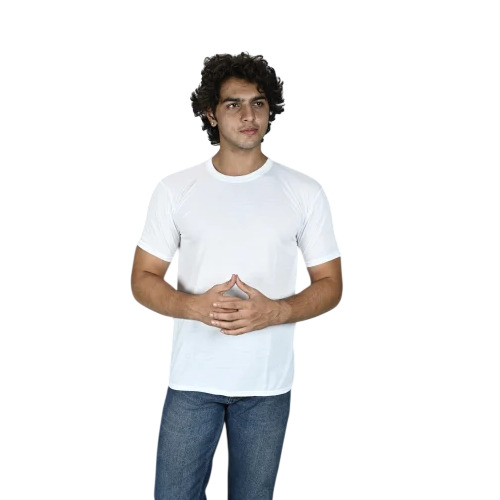 White Plain T Shirt For Men