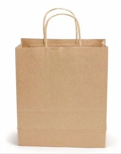 Brown Handle Kraft Paper Carry Bag