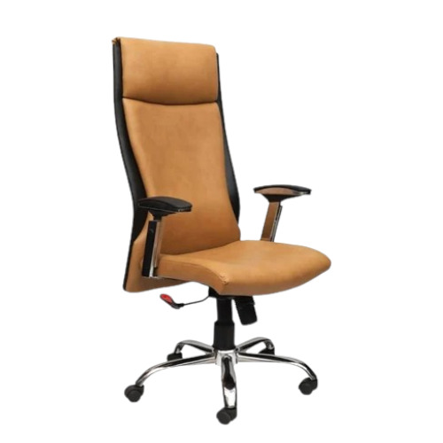 High Back Light Brown Leather Office Chair