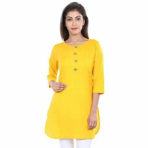 Ladies Cotton Plain Kurti