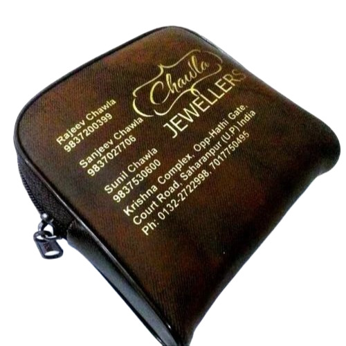 Rexine Zipper Jewelry Bag