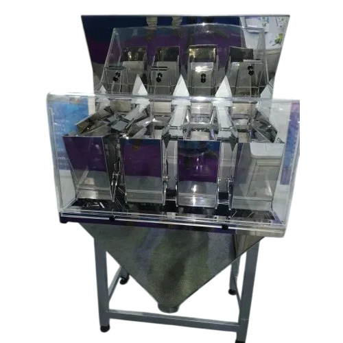 4 Head Weigh Filler Machine - Stainless Steel, 230V, 35 Pouches/hr, 10-1000g Filling Range | Automatic Weight Calibration, Touchscreen Interface, Quick Changeover